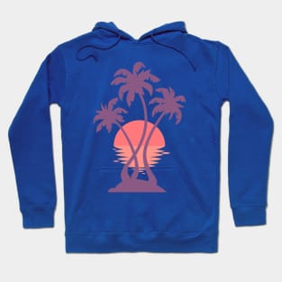 3 Palm Sunset Hoodie